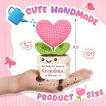 Cute Handmade Crochet Heart Flower for Grandma