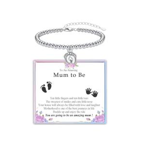Expecting Mom Charm Bracelet Gift for Baby Shower
