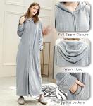 Cozy Fluffy Hooded Bathrobe for Women