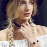 Double-Sided Gold Clover Bracelet for Her