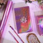 Shiny Pink Holographic Gift Wrapping Paper Roll