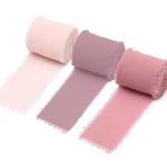 Pink Chiffon Ribbon Rolls for Gifts and Crafts