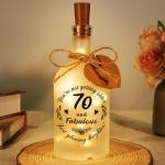 70th Birthday LED Bottle Light for Him & Her