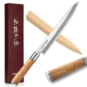 240mm Japanese Sashimi Knife with Olive Wood Handle