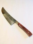 Japanese Hand-Forged Chef's Knife with Amber Handle