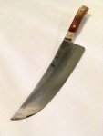 Japanese Hand-Forged Chef's Knife with Amber Handle