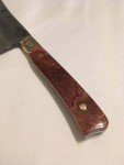 Japanese Hand-Forged Chef's Knife with Amber Handle
