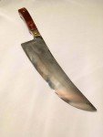 Japanese Hand-Forged Chef's Knife with Amber Handle