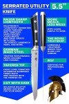 DALSTRONG 5.5" Serrated Utility Knife - Gladiator Series