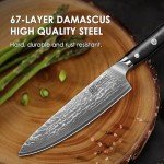 8-Inch KEEMAKE Damascus Chef Knife with G10 Handle