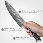 8-Inch KEEMAKE Damascus Chef Knife with G10 Handle