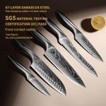 Damascus Chef Knife Set - 5 Piece Collection