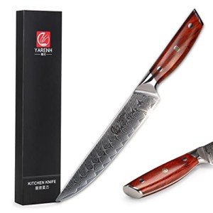 YARENH 8-Inch Damascus Slicing Knife