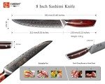 YARENH 8-Inch Damascus Slicing Knife