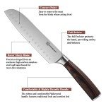KEEMAKE 2-Piece Japanese Santoku Knife Set