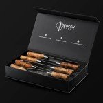 Damascus Japanese Knife Set - 7 Pieces, VG10 Steel