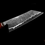 Damascus Chef Knife with Rosewood Handle