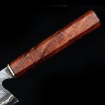 Damascus Chef Knife with Rosewood Handle
