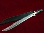 23.4" Damascus Japanese Katana Hunting Knife