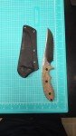 Kiku Matsuda Handmade SPG2 Damascus Hunting Knife