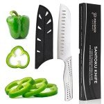 WLRAPSKY 7-inch Santoku Knife for Kitchen Prep