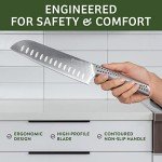 WLRAPSKY 7-inch Santoku Knife for Kitchen Prep