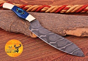 Custom Hand Forged Japanese Chef Knife - Damascus Steel