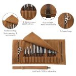 HEZHEN Heavy Duty Knife Roll Bag with 12 Slots