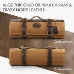 HEZHEN Heavy Duty Knife Roll Bag with 12 Slots
