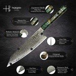Damascus Kiritsuke Chef Knife with Unique Handle