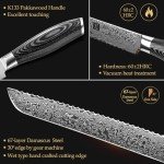 XINZUO 8 Inch Bread Knife - Japanese VG10 Damascus