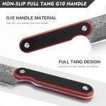 FINTISO 8-Inch Damascus Chef Knife with G10 Handle