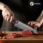 FINTISO 8-Inch Damascus Chef Knife with G10 Handle