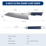 FINTISO 8" Ultra Sharp Japanese Chef Knife