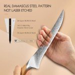 HEZHEN 7.3" Damascus Flex Boning Knife