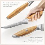 HEZHEN 7.3" Damascus Flex Boning Knife