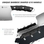 FINTISO 6.5 Inch High Carbon Stainless Steel Cleaver
