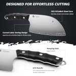 FINTISO 6.5 Inch High Carbon Stainless Steel Cleaver