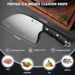 FINTISO 6.5 Inch High Carbon Stainless Steel Cleaver