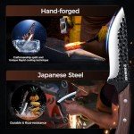 Japanese Meat Cleaver Knife Set with Roll Bag