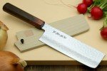Yoshihiro VG-10 Hammered Damascus Nakiri Knife (6.5'')