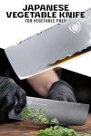 Dalstrong Nakiri Blade - 7 inch - Valhalla Collection - 9CR18MOV Carbon Steel - Vegetable Cutter - Celestial Handle - Razor Asian Knife