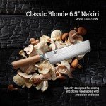 Shun Classic Nakiri Knife, 6.5" VG-MAX Steel, Handcrafted