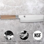 Shun Classic Nakiri Knife, 6.5" VG-MAX Steel, Handcrafted