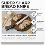 FOXEL 10" Serrated Japanese Bread Knife - Kitchen Essential