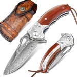 Lionex 7-Inch Damascus Santoku Chef Knife