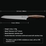 [NAGOMI] 8 inch Serrated Bread Knife - Seki, Japan