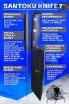 Dalstrong 7" Santoku Knife - Delta Wolf Series