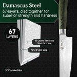 8-Inch Japanese Damascus Chef's Knife with Pakkawood Handle