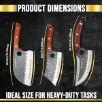 Hand-Forged 3-Piece Japanese Butcher Knife Set